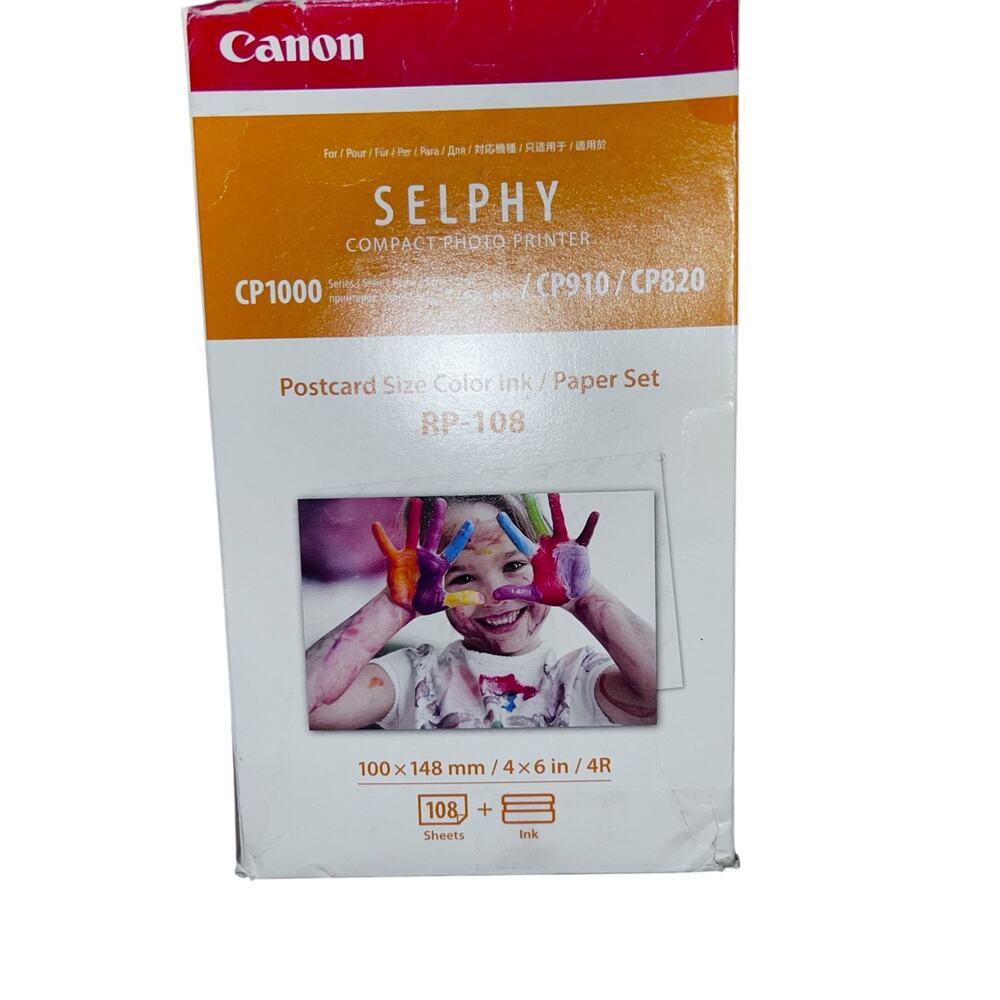 Canon RP-108 Color Ink Paper Set 4'x6' 108 Sheets